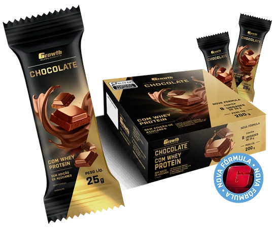 Chocolate Preto com Whey Protein - Display C/ 8Un