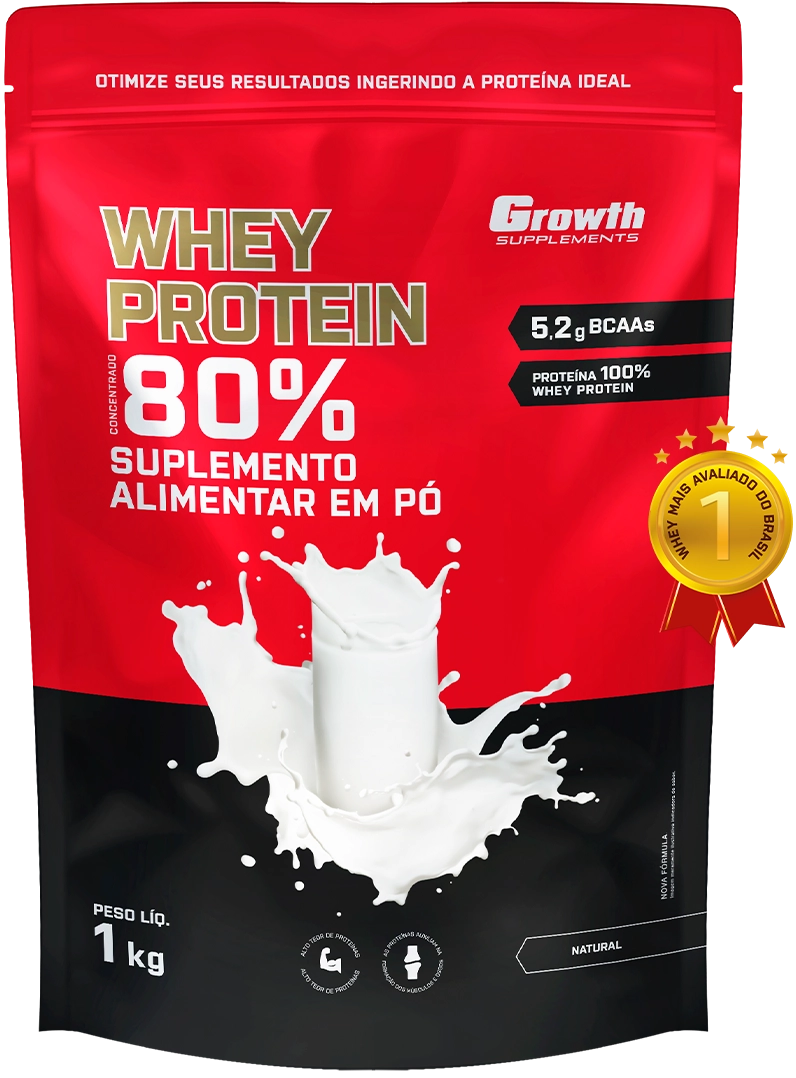 110225 avaliações Growth Supplements (TOP) Whey Protein Concentrado 1Kg