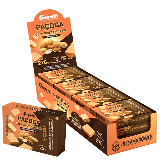 paçoca com whey protein (Display c/ 12 un)