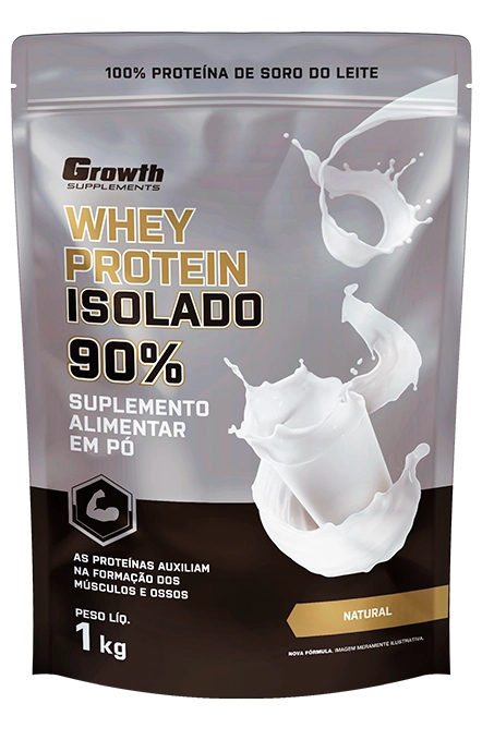 Whey Protein Isolado 1kg Growth Supplements - Natural